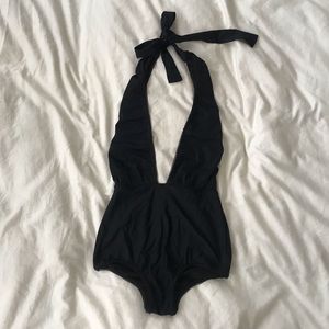 Nasty Gal Swim - Classic Black One Piece Swimsuit With Plunge Nasty Gal Swim - Classic Black One Piece Swimsuit With Plunge